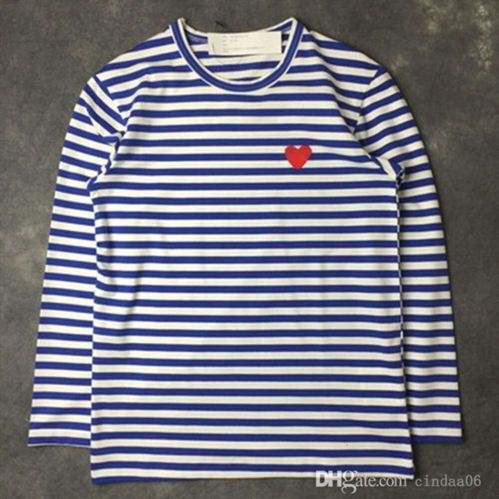 T-shirt de luxe à manches longues pour hommes et femmes, grande taille 3xl, chemise à rayures brodées, pour Couple