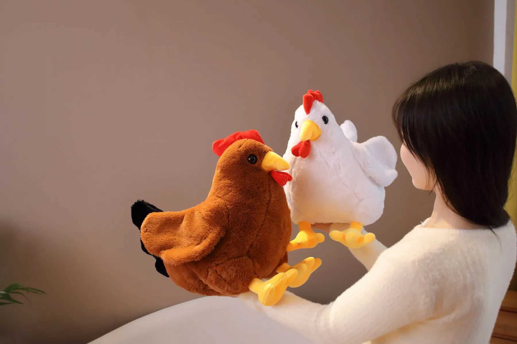 Stuffed Plush Animals Cute Chick Plush Toy Simulation Rooster Hen Soft Pillow Stardew Valley Game Stuffed Doll Kaii Peluche Childrens Gift Toy