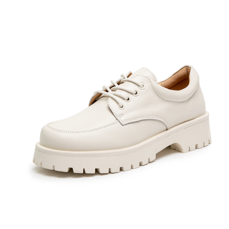 2025 NEW Genuine AIYUQI Leather New Spring British style White Women s loafers Round Toe Casual Platform Shoes Women a