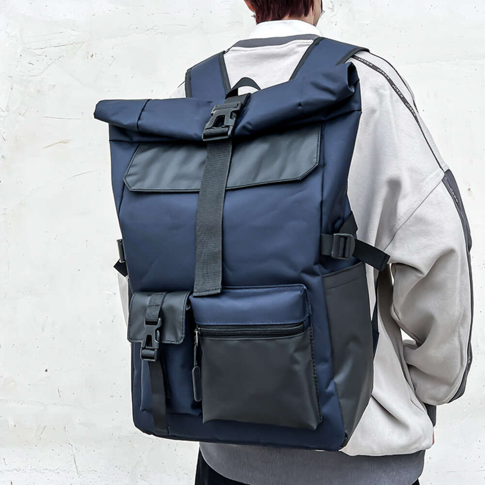 Ddmytiger Ddmytiger Korean Version Of New Street Fashion Trend Personalized Roll Up Men S Leisure Sports Travel Backpack Student H