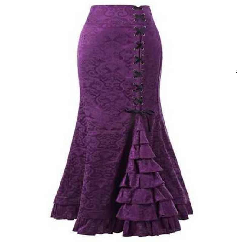 Women's fashion, sexy fishtail tie, waistband, jacquard long skirt, half temperament, buttocks wrapped