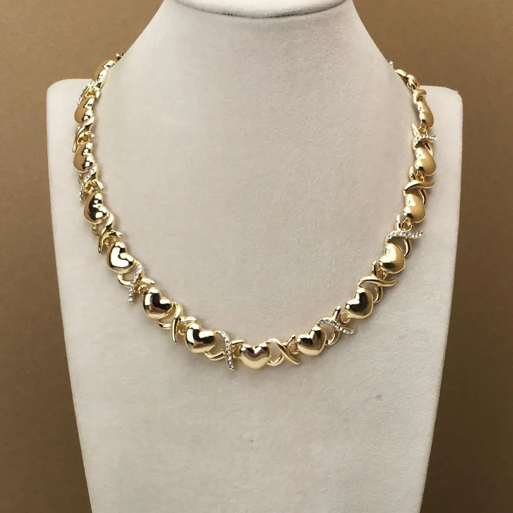 Yuminglai Heart Jewelry Hugs and Kisses Jewelry XOXO Jewelry African Fashion Jewelry for Women FHK10242 240524