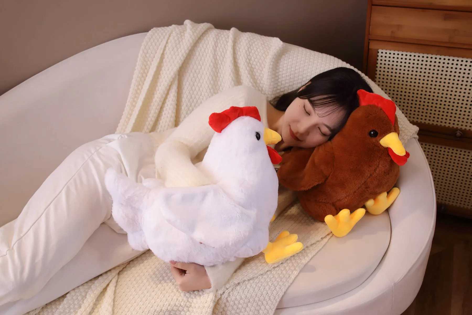 Stuffed Plush Animals Cute Chick Plush Toy Simulation Rooster Hen Soft Pillow Stardew Valley Game Stuffed Doll Kaii Peluche Childrens Gift Toy
