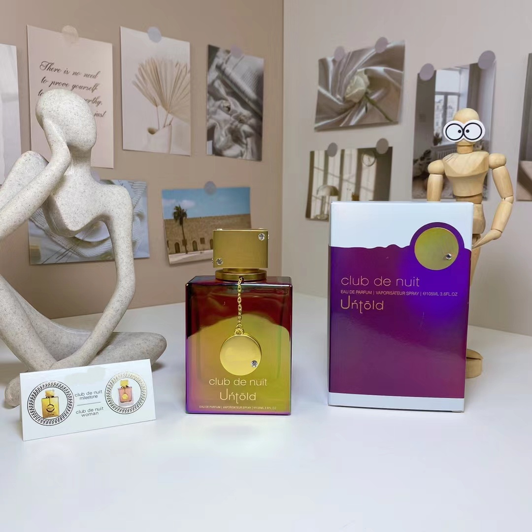 105ml Club de Nuit Untold Perfume Intense Men Fragrance Eau De Toilette 3.6oz long lasting smell Man Parfum and EDP Women Cologne Natural Spray High Quality1