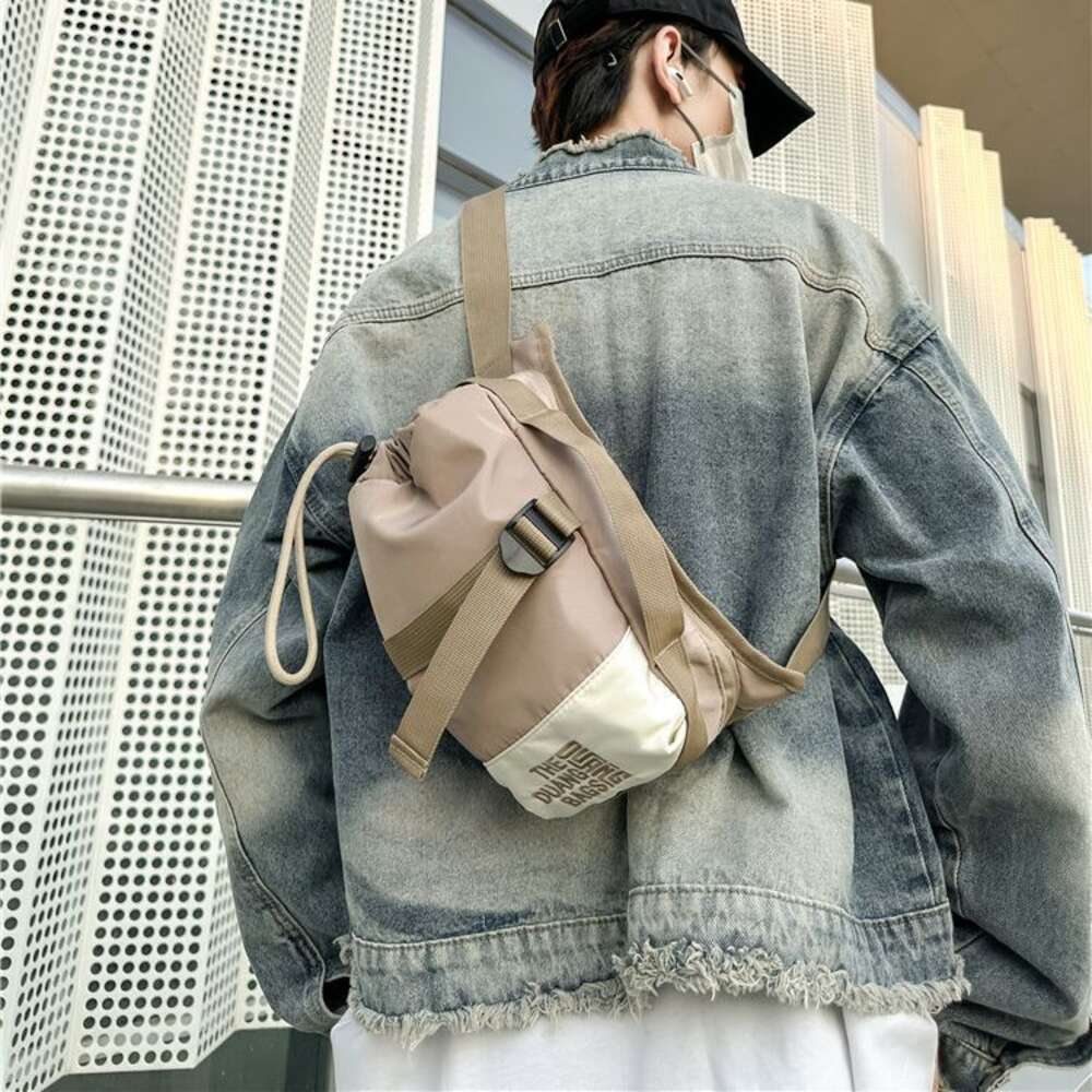 Ddmytiger Ddmytiger New Trendy Korean Version Men S Diagonal Cross Cycling Wear Resistant Waterproof Casual Shoulder Bag Travel Comfortable And Portab