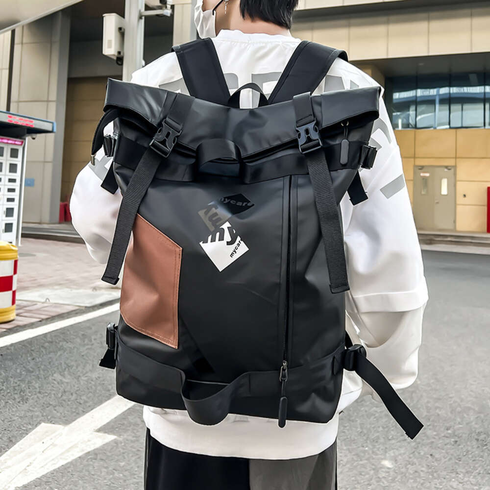 Ddmytiger Ddmytiger Korean Version Of Street Trend With New Curled Mouth Fashionable Personality For Men Large Capacity Waterproof College Student Bac