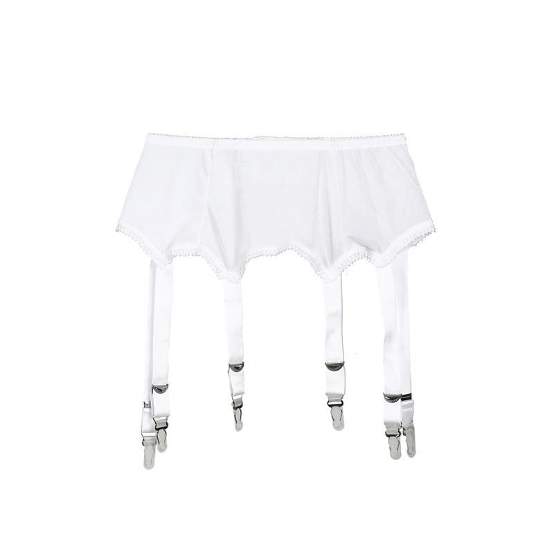 Hirigin Womens 6 Metal Buckles Straps Garter Belt Sexy Lingerie Suspender Solid Elastic Belt 3 Colors
