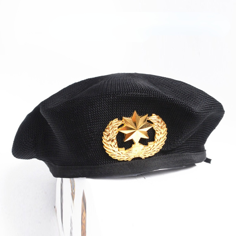 Mesh Army Beret Hat for Men Women Summer Breathable Military Costume Cap Adjustable