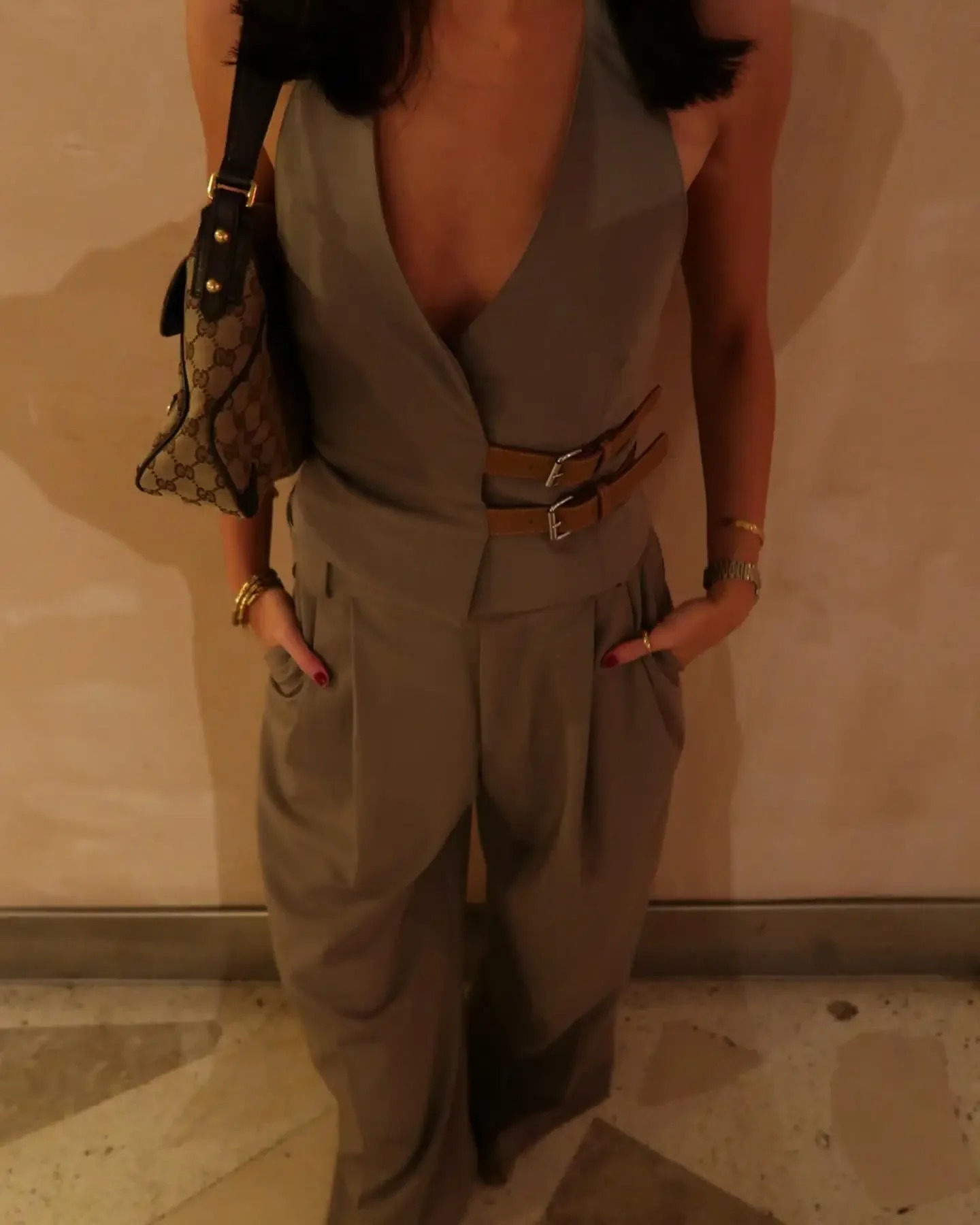 Spring Chic Leather Button Halter Vest For Ladies Sexy Backless Sleeveless Slim Women Vintage High Street Tank Top 240523