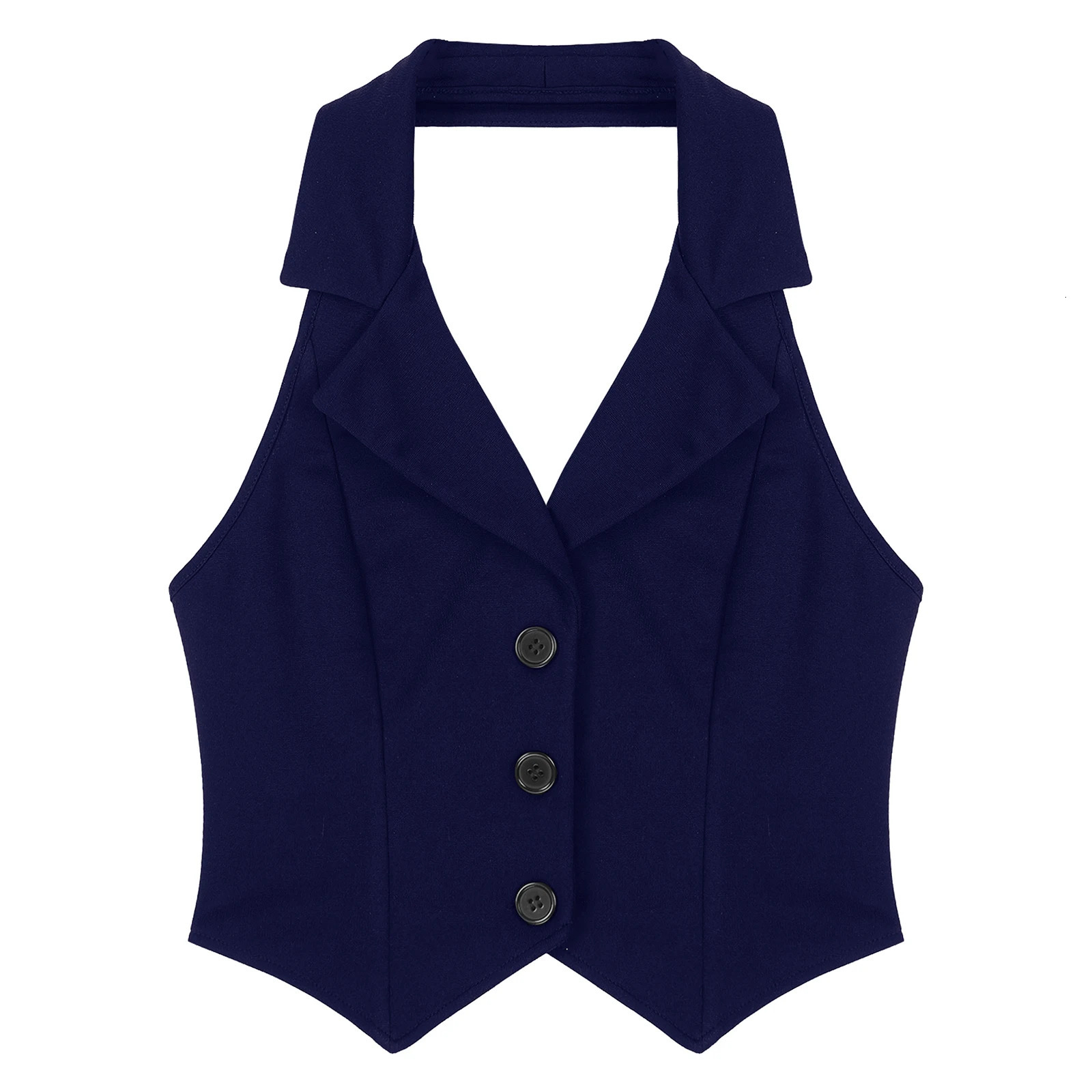 Womens Vests Halter Neck VNeck Office Ladies Crop Tops Formal Elegant OL Waistcoat Suits Vest Business Work Wear Mujer 240523