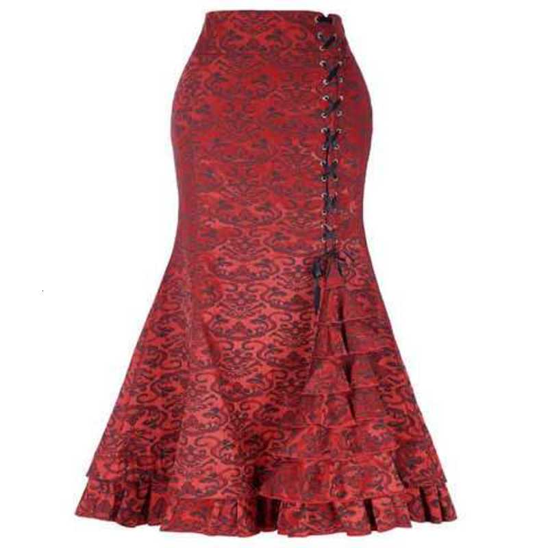 Women's fashion, sexy fishtail tie, waistband, jacquard long skirt, half temperament, buttocks wrapped