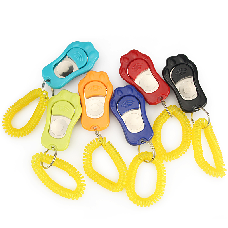 2PCS Paw Shape Dog Clicker Toys Pet Tranining Clickers Obedience Dog Pets Training Trainer Click