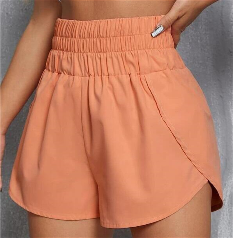 2025 Yoga pants Speed Up High-Rise Lined Short Waist Sports Shorts Womens Set Quick Drying Loose Running Clothes Back Zipper Pocket Fitness short przx