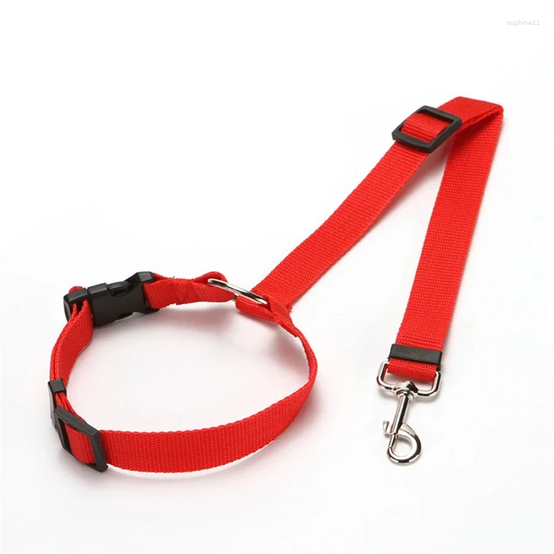 Update Dog Collars Car Seat Belt Safety Protector Travel Pets Accessories Leash Collar Breakaway Solid Harness For Traveling Supplies