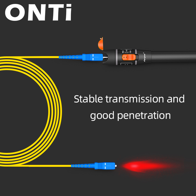 ONTi 30MW/20MW/10MW/5KM Visual Fault Locator,Fiber Optic Cable Tester 5-30KM Range,Red Laser Light Pen,Type SC/FC/ST