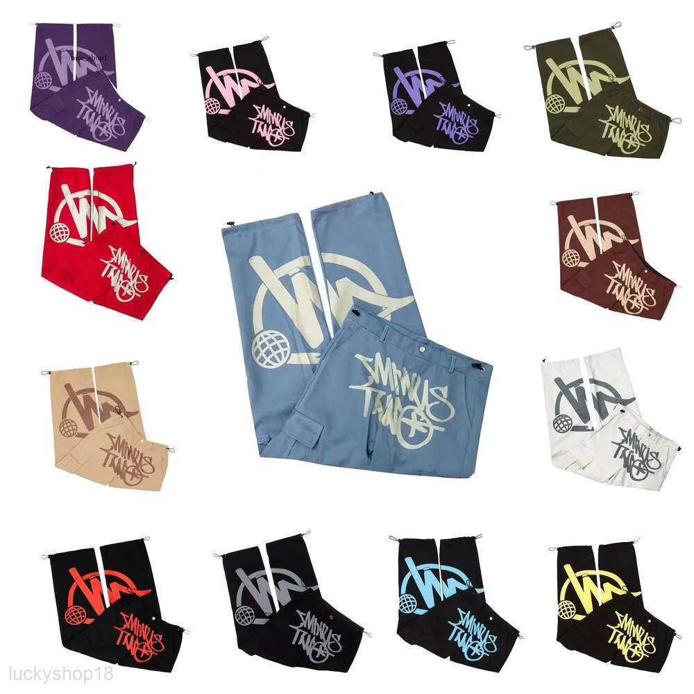 Men's Pants Minus 2 Cargo Summer Designer Pants Casual Rock Straight Wide Vintage Street Trend Size 7161 z250226