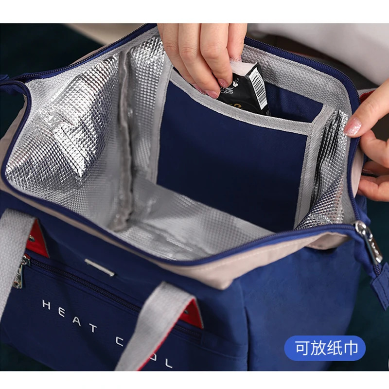 Large Lunch Bag Women Waterproof Concise Convenient Fresh Cooler Bags Thermal Breakfast Food Box Portable Picnic Travel 240514