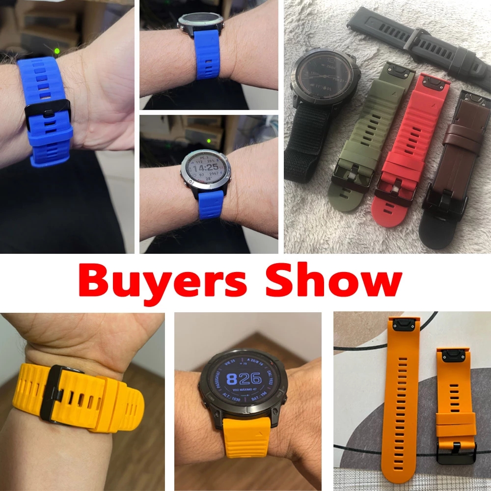 26 22mm Silicone Watchband Wrist Watch Strap for Garmin Fenix 7X 7 6X 6Pro 5X 5Plus Epix Gen 2 Smartwatch QuickFit Bracelet Band