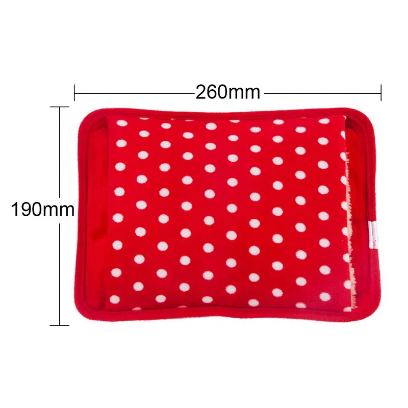 Hot Water Bag Dot Electric Winter Hand Warmer Hot Water Bottle Hand Warmer Rechargeable Velvet Bag EU Plug