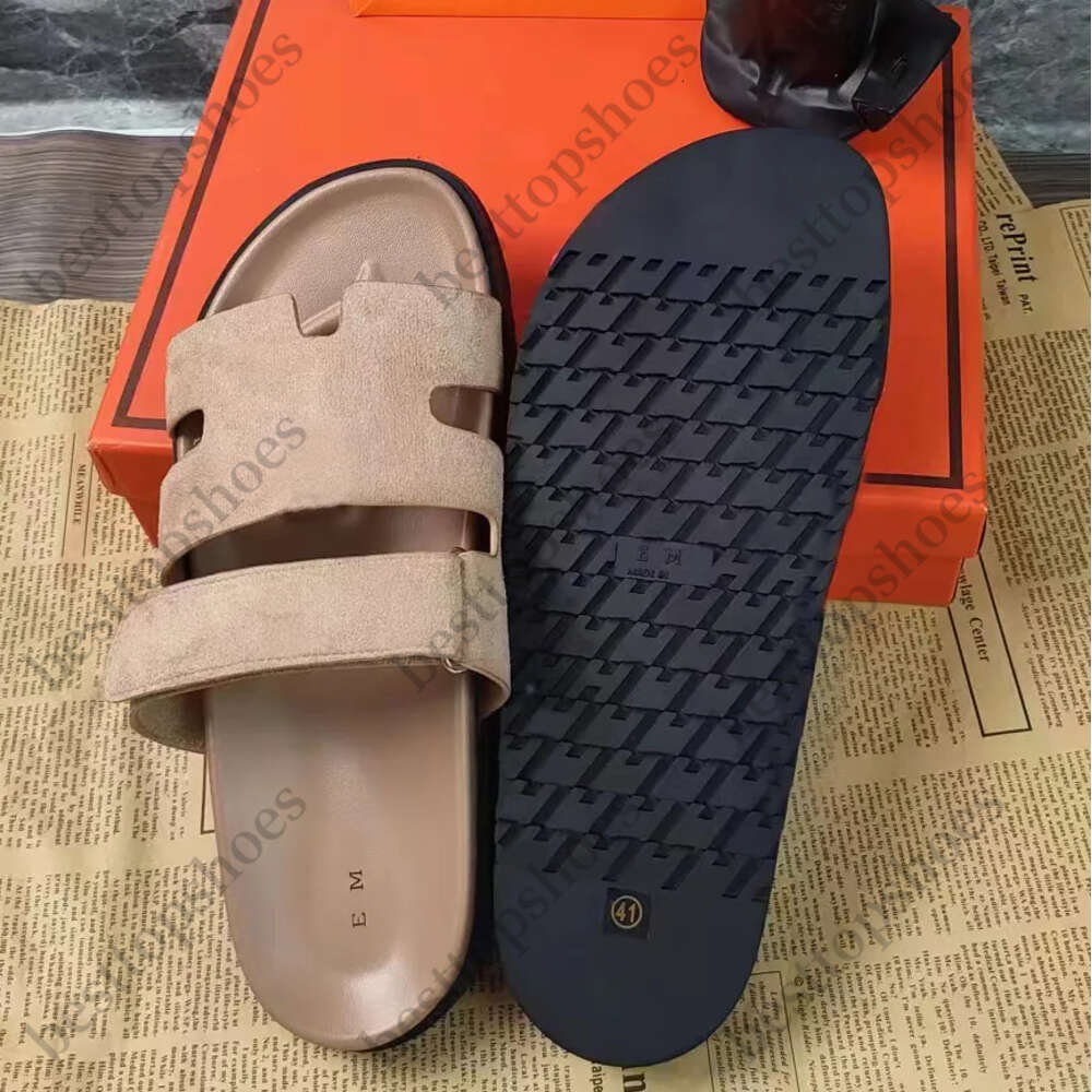 with box designer women sandals leather summer and winter beach flat bottomed plush slippers 5555AAAA