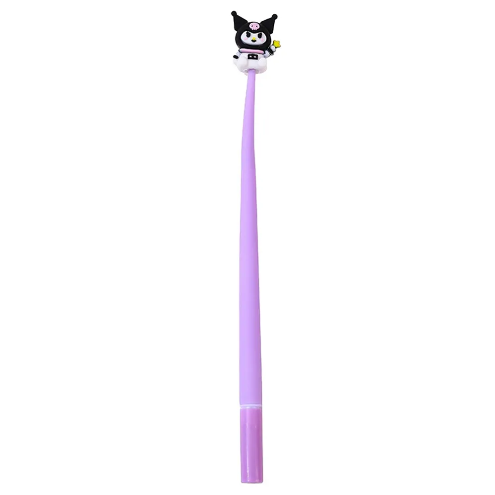 48pcs/lot Cute Soft Swing Black Ink Gel Pen Cartoon Kuromi Shape Student Smooth Writing Pen 0.5mm Stationery School Office Children Gifts