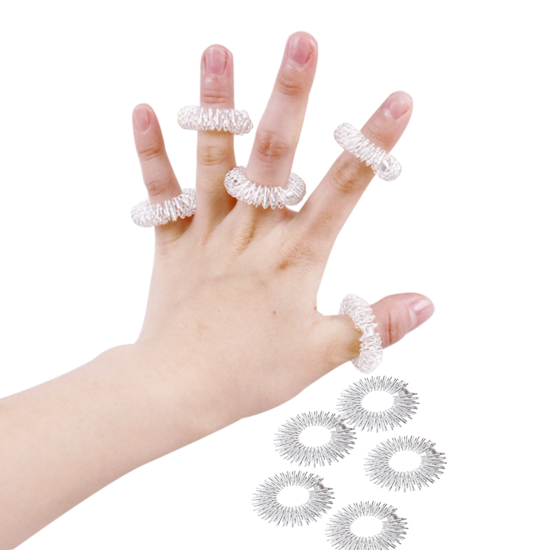 10/20pcs Finger Massage Ring Acupuncture Ring Health Care Body Massager Relax Hand Massage Tool Promote Blood Circulation