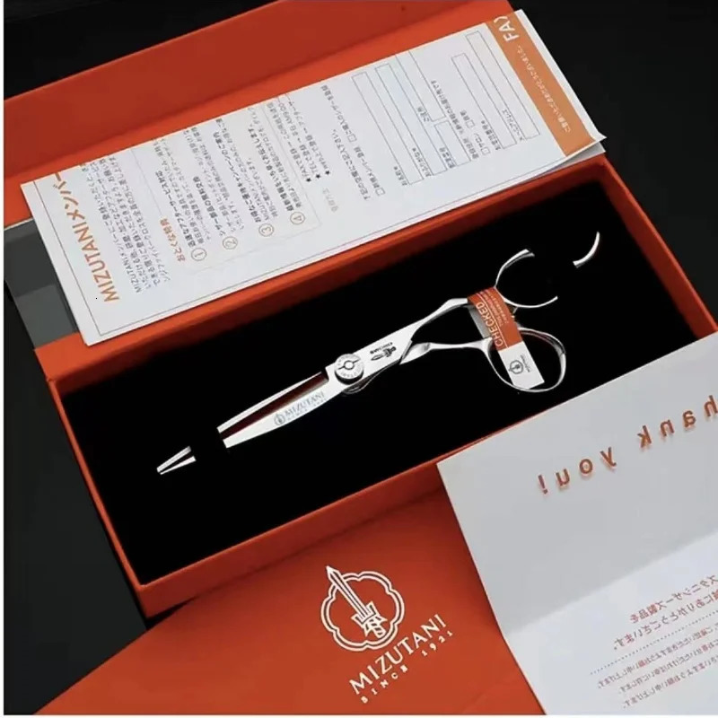 MIZUTANI barber Scissors professional hairdressing scissors 6.0 Inch scissors 440C material High end salon Hair cutting scissors 240522