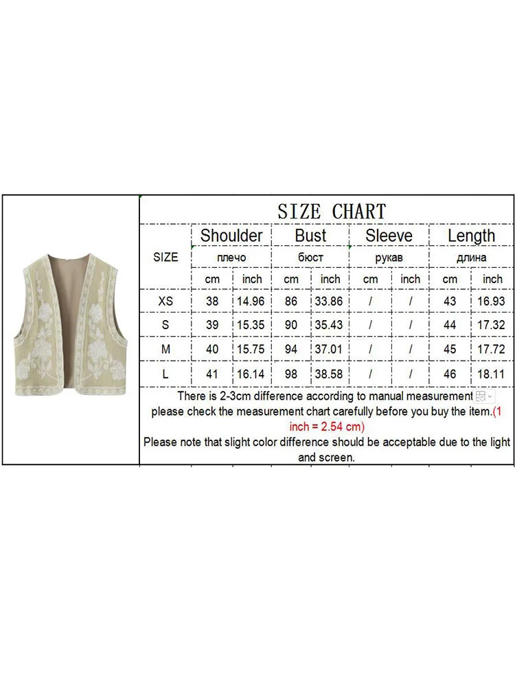 Summer Women Sleeveless Embroidered Vest Causal Female Vintage Boho Woman Cropped Jacket Waistcoat Cardigan 240523