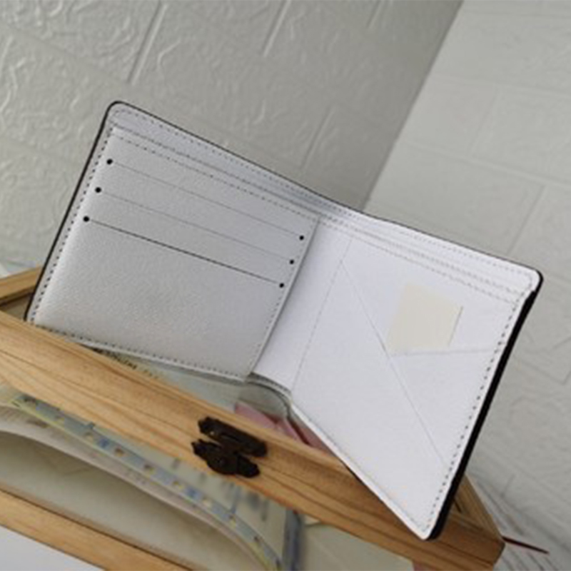 Mens Designer wallet women purse High quality fashion short white colors letter leather Luxury cardholder Wallet with original box 60895