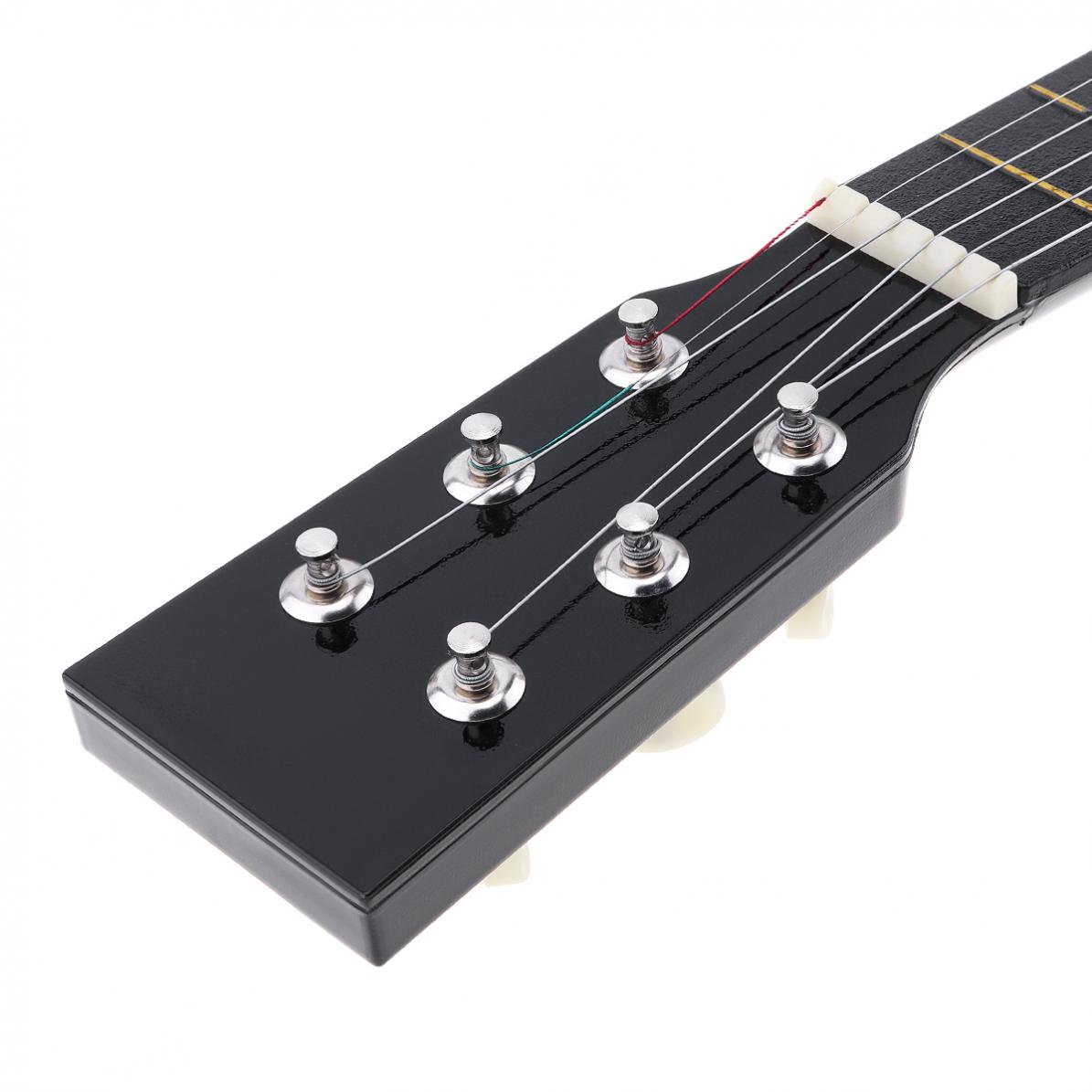 25 Inch Acoustic Guitar Black Basswood Adults Guitarra with Pick Strings Musical Instrument Gifts for Children and Beginner