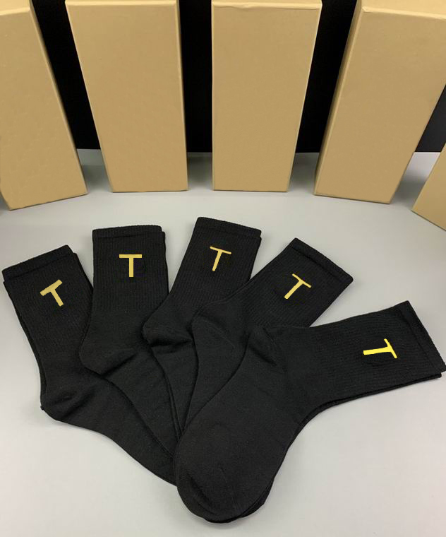 High Quality Socks Mens Womens Designer Sock Five Brands of Luxurys Sports Winter Net Letter Knit Sock Cotton With boxes 2024