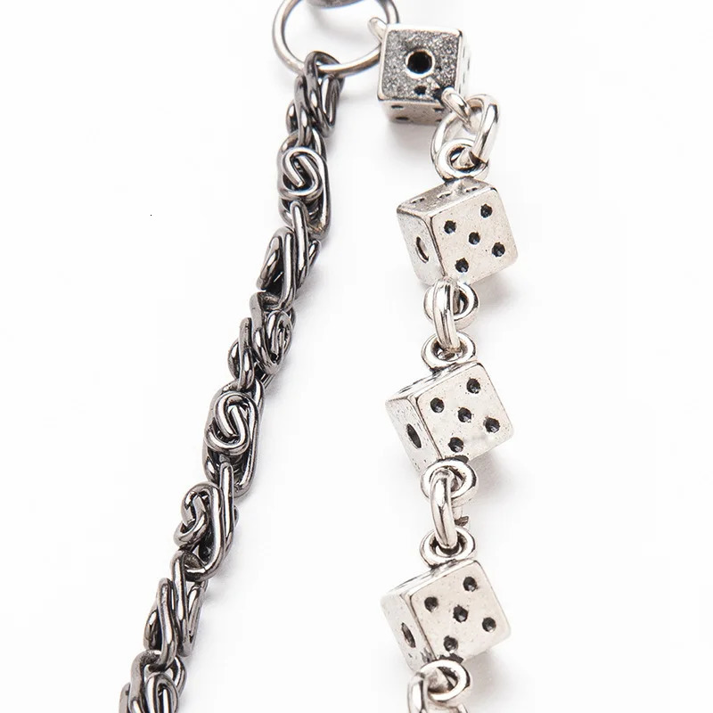 Mens Motorcycle KeyChain Jean Biker Wallet Belts Chain Skull Charm Leather Gothic Rock Pants Trousers Waist Key Mens DR34 240516
