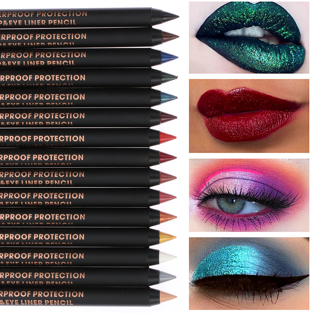 Hot new Sale 2025 1PC Multicolor Eyeliner Eyeshadow Pencil Long Lasting Waterproof Eye Lip Liner Pen Colourful Pigment Eye Cosmetics