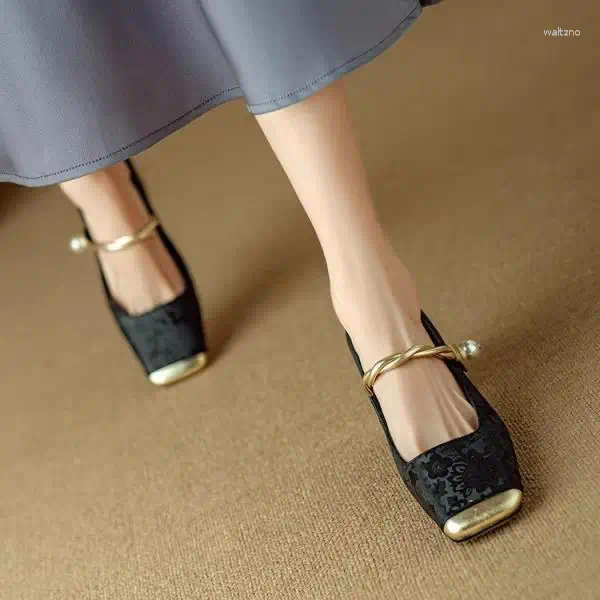 Casual Shoes Low Heel Shoe Shallow Mouth Brief Pumps Basketball Platform Lace-Up Slip On Sandals Ladies Mary Jane All-Match 2024 Square Toe