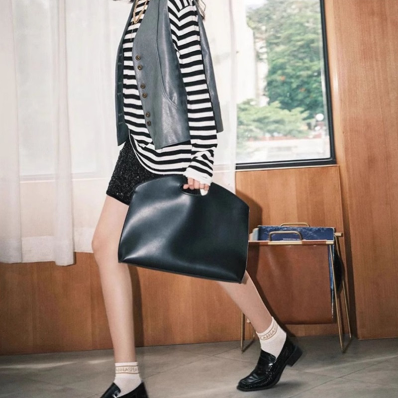 Designer bag niche high-end handbag hand-held office commuting briefcase high-quality and large capacity men's and women's bags