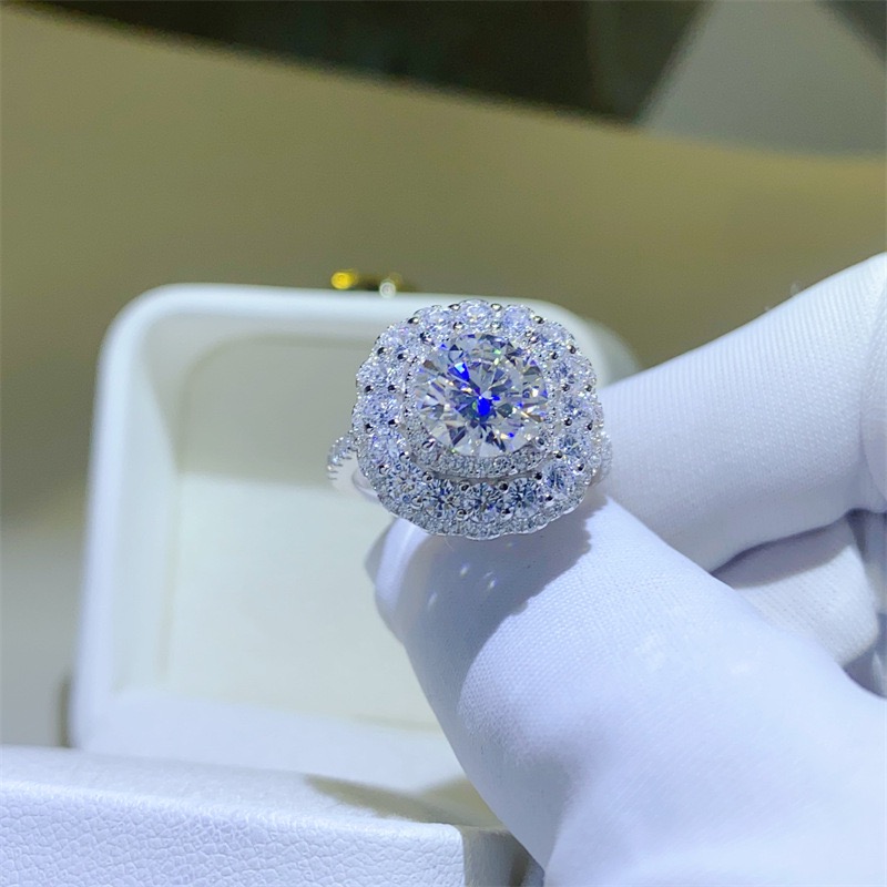 ring, designer VVS1 cut dia experiment D color Moissanite best gift boutique jewelry
