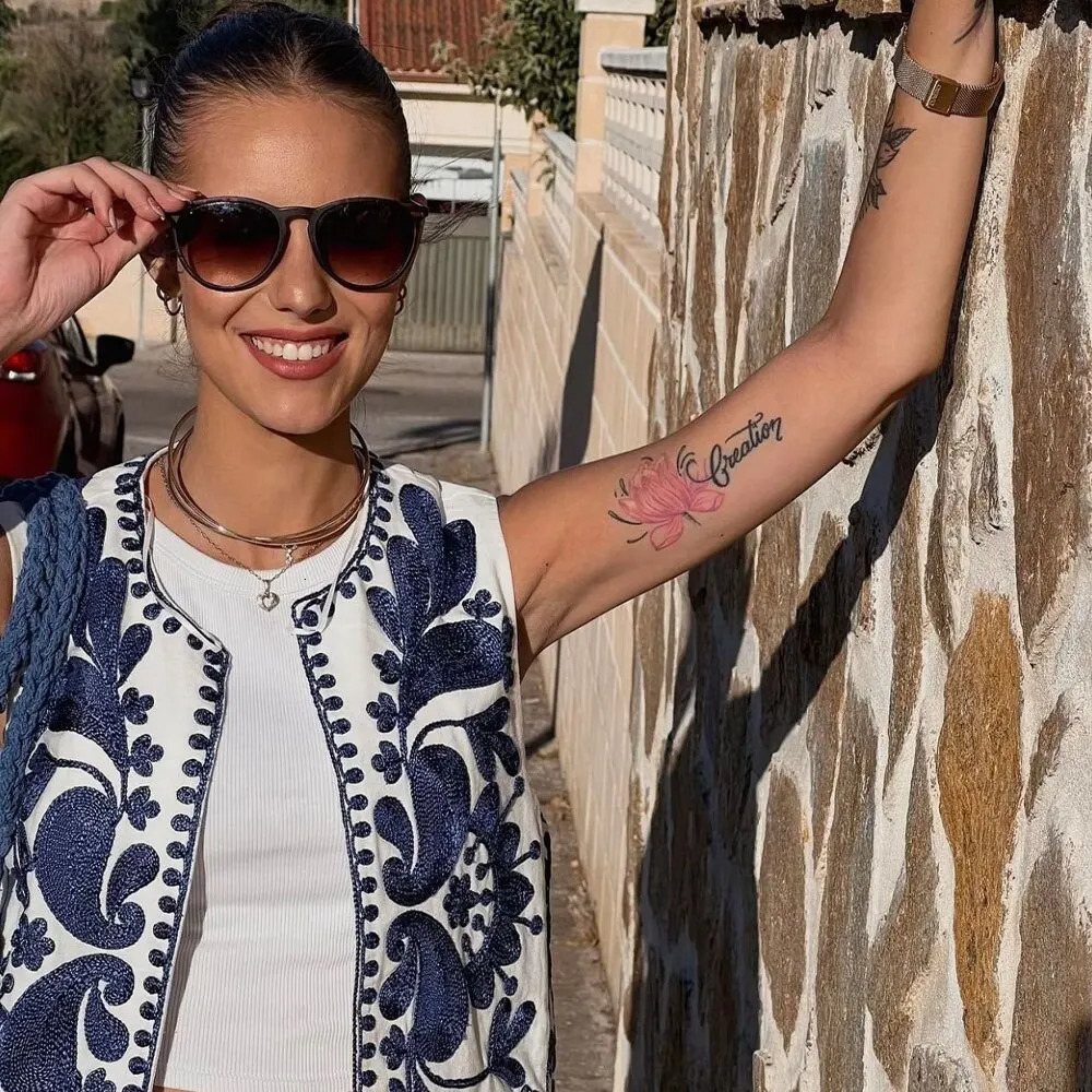 Womens Fashion Piece Pattern Simple and Versatile Embroidered Vest 240523