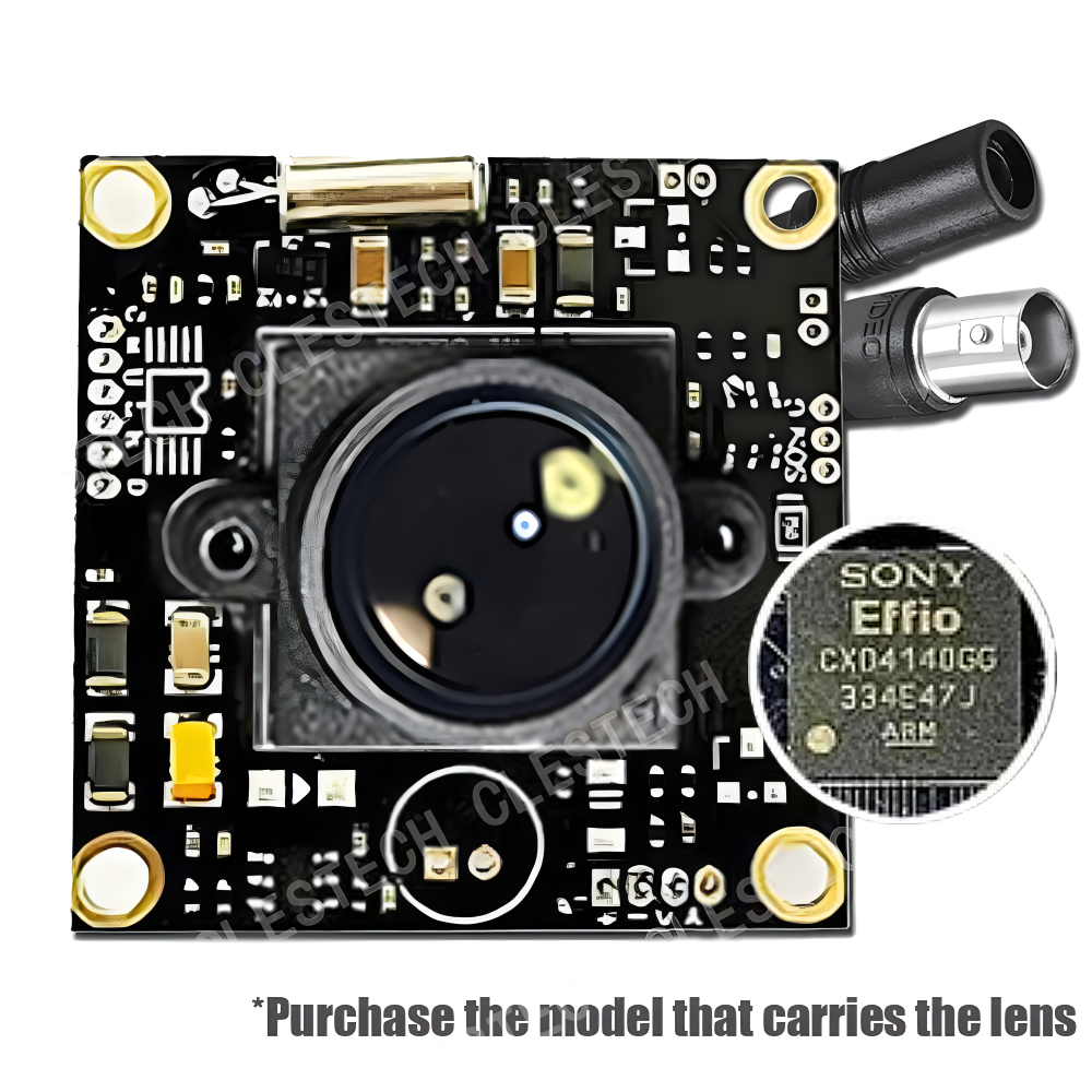 100%New CHIP 4140+673 CLESTECH Sony Effio-E CCD Circuit Board HD CCTV CAMERA 32*32 Monitor Analog Module Microscope DIY CLESTECH