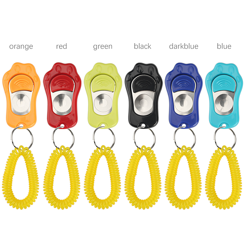 2PCS Paw Shape Dog Clicker Toys Pet Tranining Clickers Obedience Dog Pets Training Trainer Click