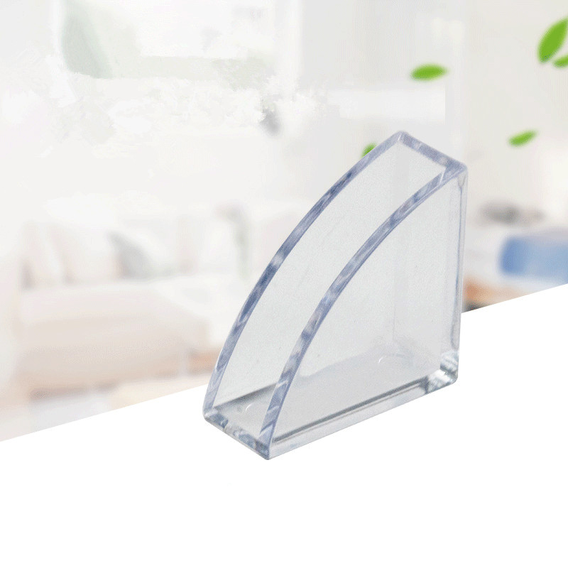 4pcs Triangle Square Clip Protector Table Corner Edge Transparent Guard Corner Cover Connecting Bracket Glass Coffee Table Angle