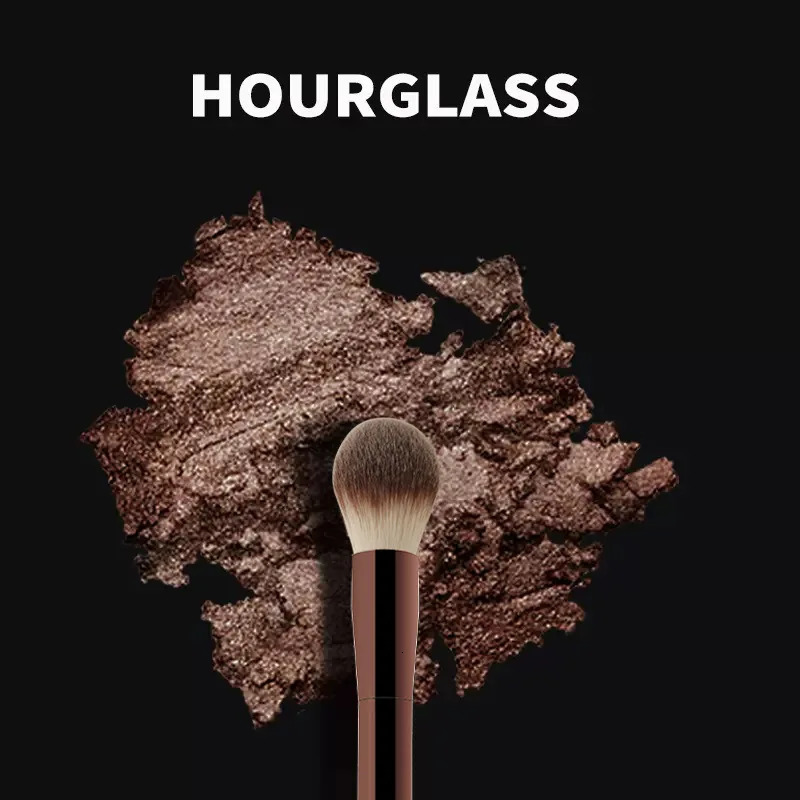 10pcsset Hourglass Makeup brushes Powder Eyeshadow Domed Crease Make up brush Stippling Angled Shadow Brow with cosmeetic bag 240522