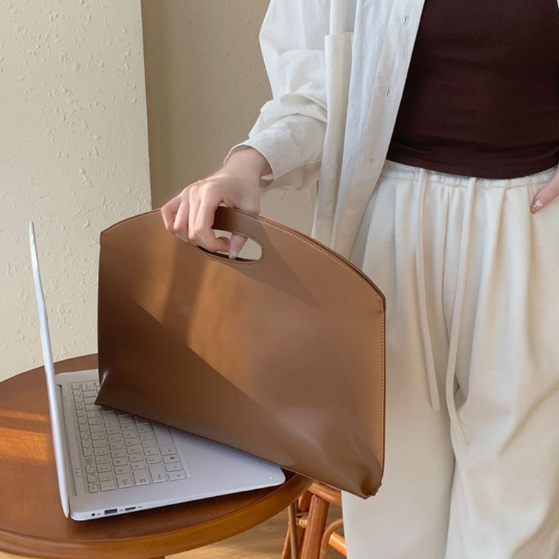 Designer bag niche high-end handbag hand-held office commuting briefcase high-quality and large capacity men's and women's bags