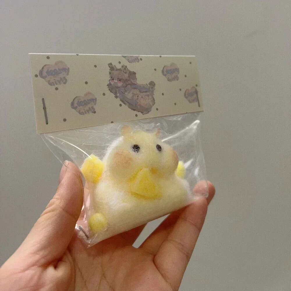 Taba NEW Fidget Handmade Silicone Mini Kawaii Plush Little Hamster Stress Relief Squishy Toy