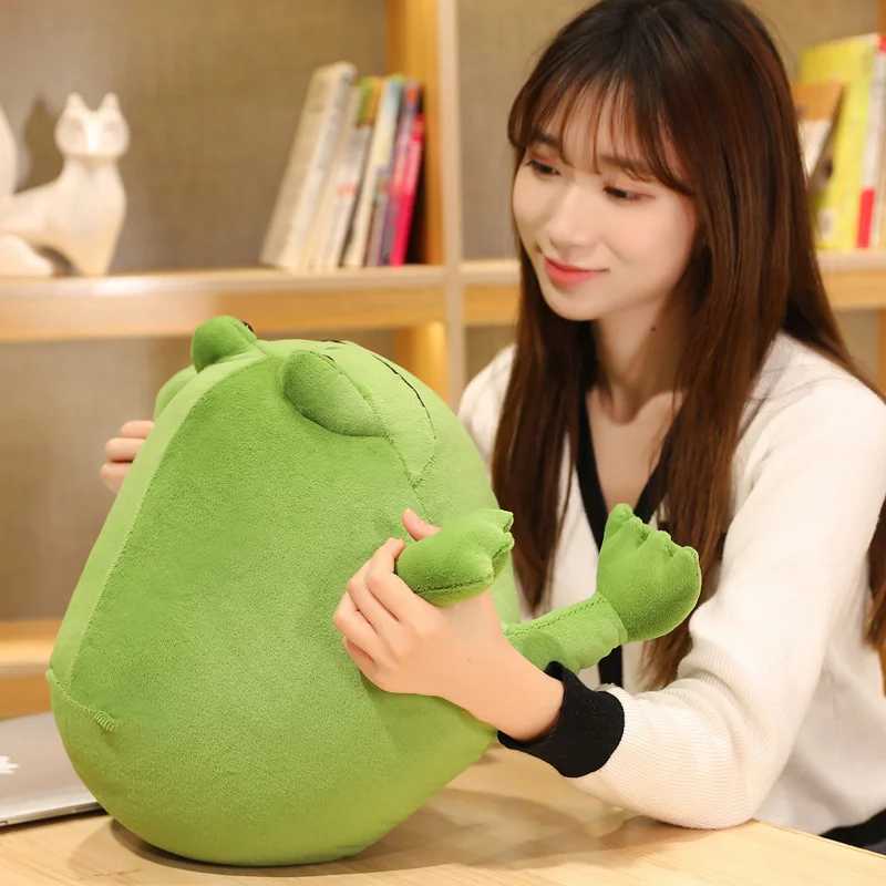 Stuffed Plush Animals Kaii Ricky Rain Green Frog Plush Toy Super Soft Stuffed Animal Lovely Frog Doll Baby Toys Plushie Gift Toy for Kids Girls