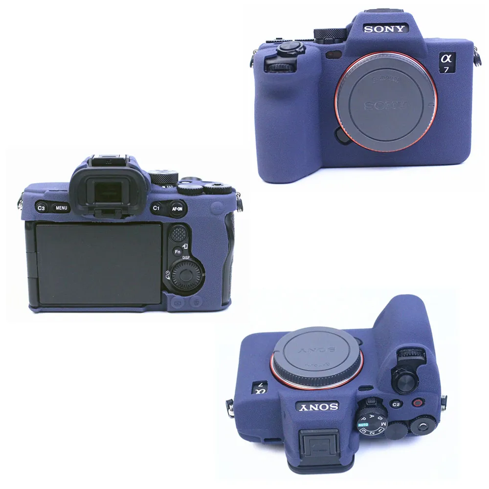 A7M4 Anti-skid Texture Design Silicone DSLR Camera Body Case Protective Skin Cover Bag for Sony A7IV A7 IV Digital Cameras