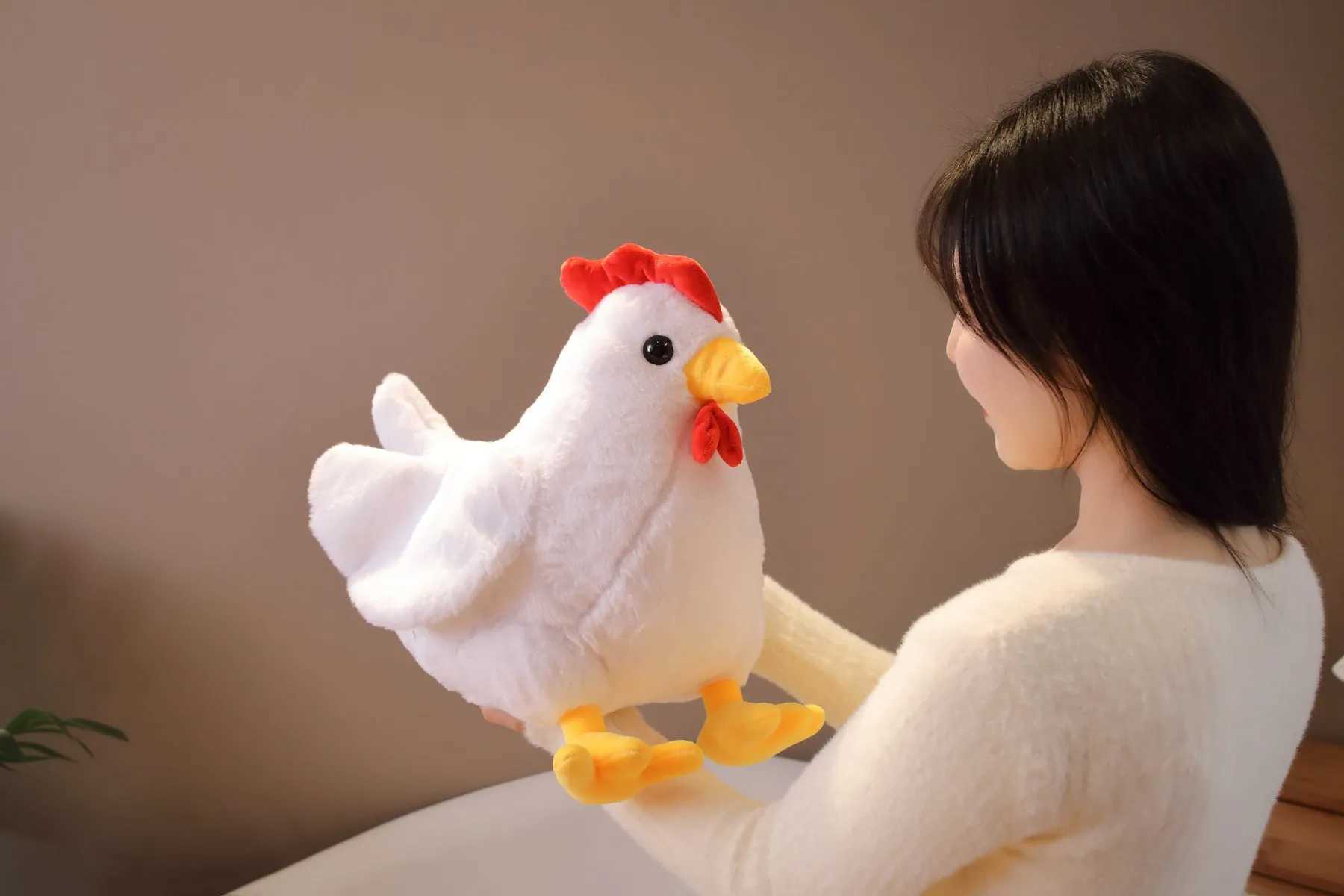 Stuffed Plush Animals Cute Chick Plush Toy Simulation Rooster Hen Soft Pillow Stardew Valley Game Stuffed Doll Kaii Peluche Childrens Gift Toy