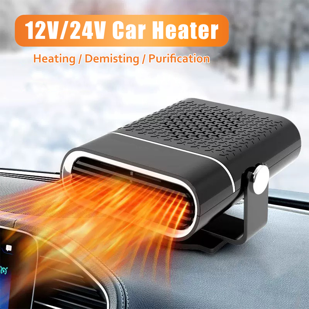 12/24V 1000W Portable Car Heater Defroster Demister 360 Degree ABS Purifying Warming Fan Cigarette Lighter Plug Auto Accessories