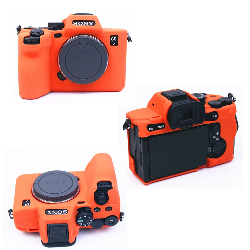 A7M4 Anti-skid Texture Design Silicone DSLR Camera Body Case Protective Skin Cover Bag for Sony A7IV A7 IV Digital Cameras