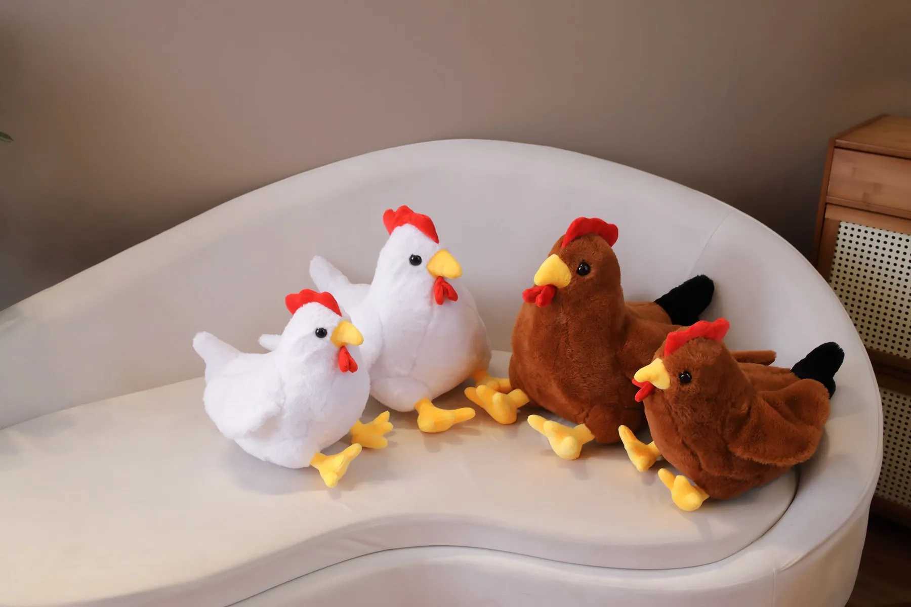 Stuffed Plush Animals Cute Chick Plush Toy Simulation Rooster Hen Soft Pillow Stardew Valley Game Stuffed Doll Kaii Peluche Childrens Gift Toy