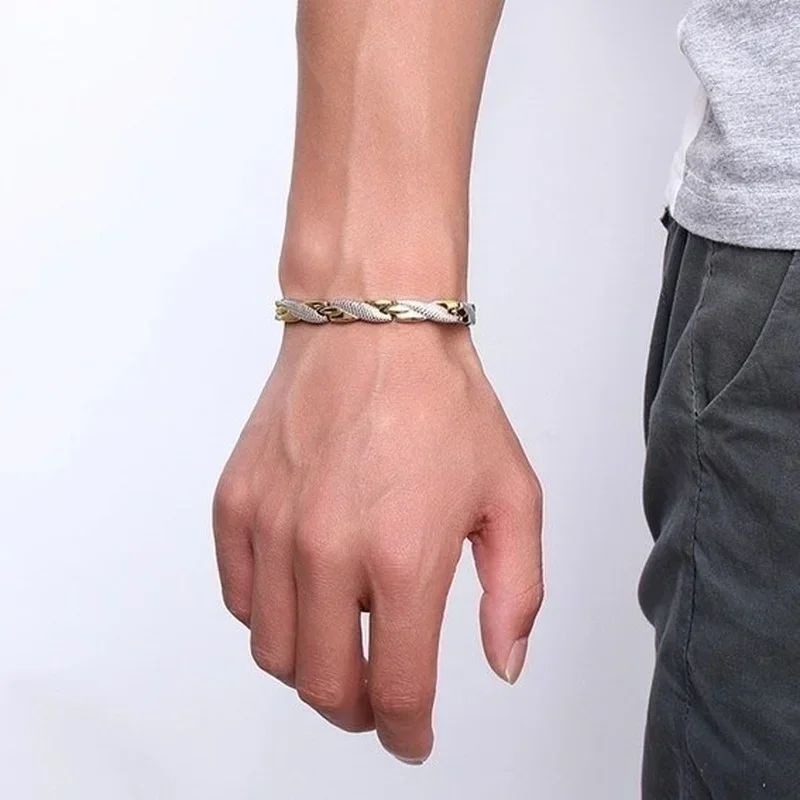 Magnetic Slimming Bracelet Steel Heart Healthy Weight Loss Bracelets For Women Men Sleep Aid Jewelry Gifts